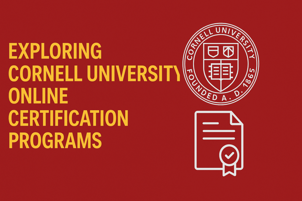 Exploring Cornell University Online Certification Programs